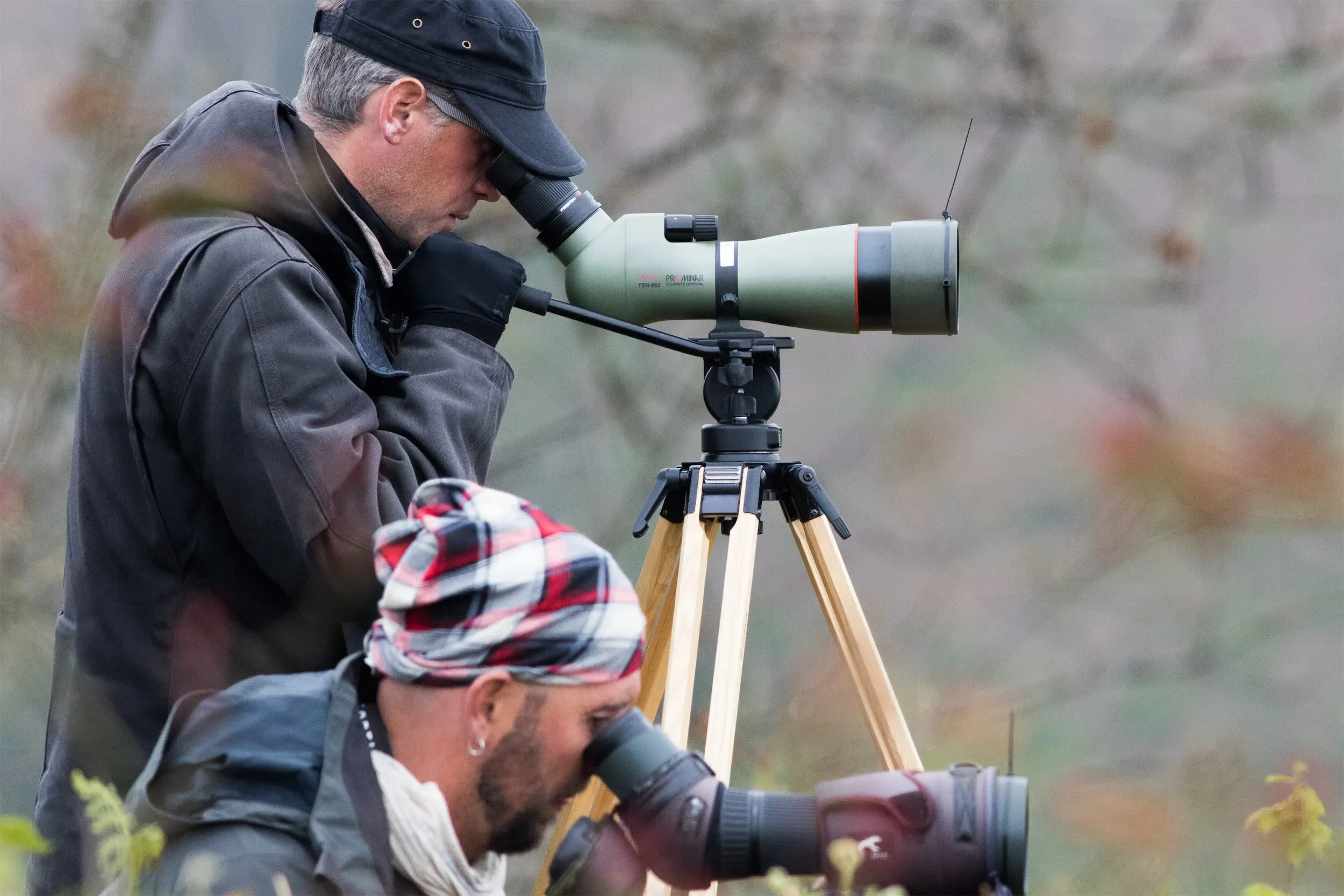 Often we would be in these positions for hours on end counting the endless streams of raptors