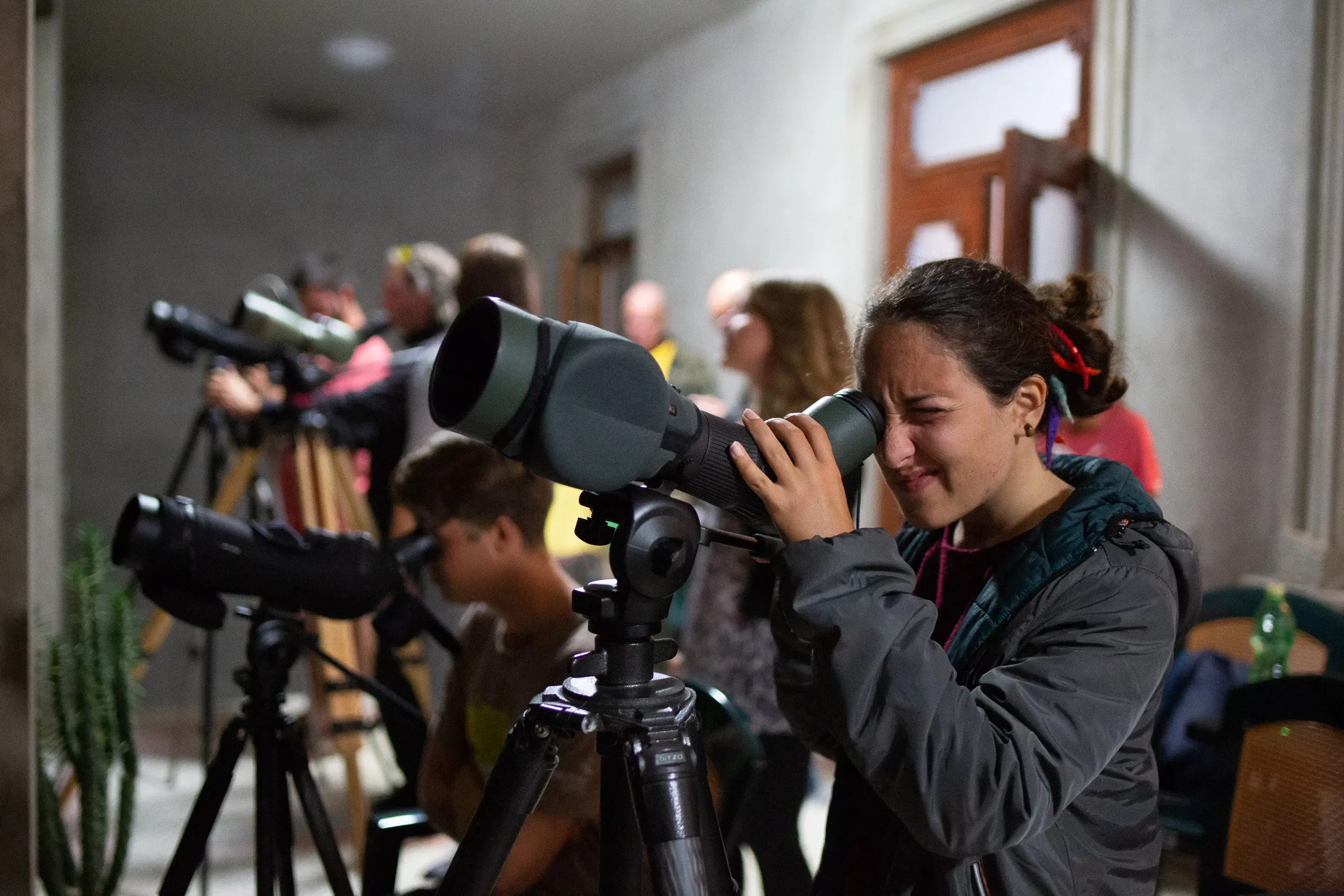 Occasional moonwatching sessions were a popular evening activity
