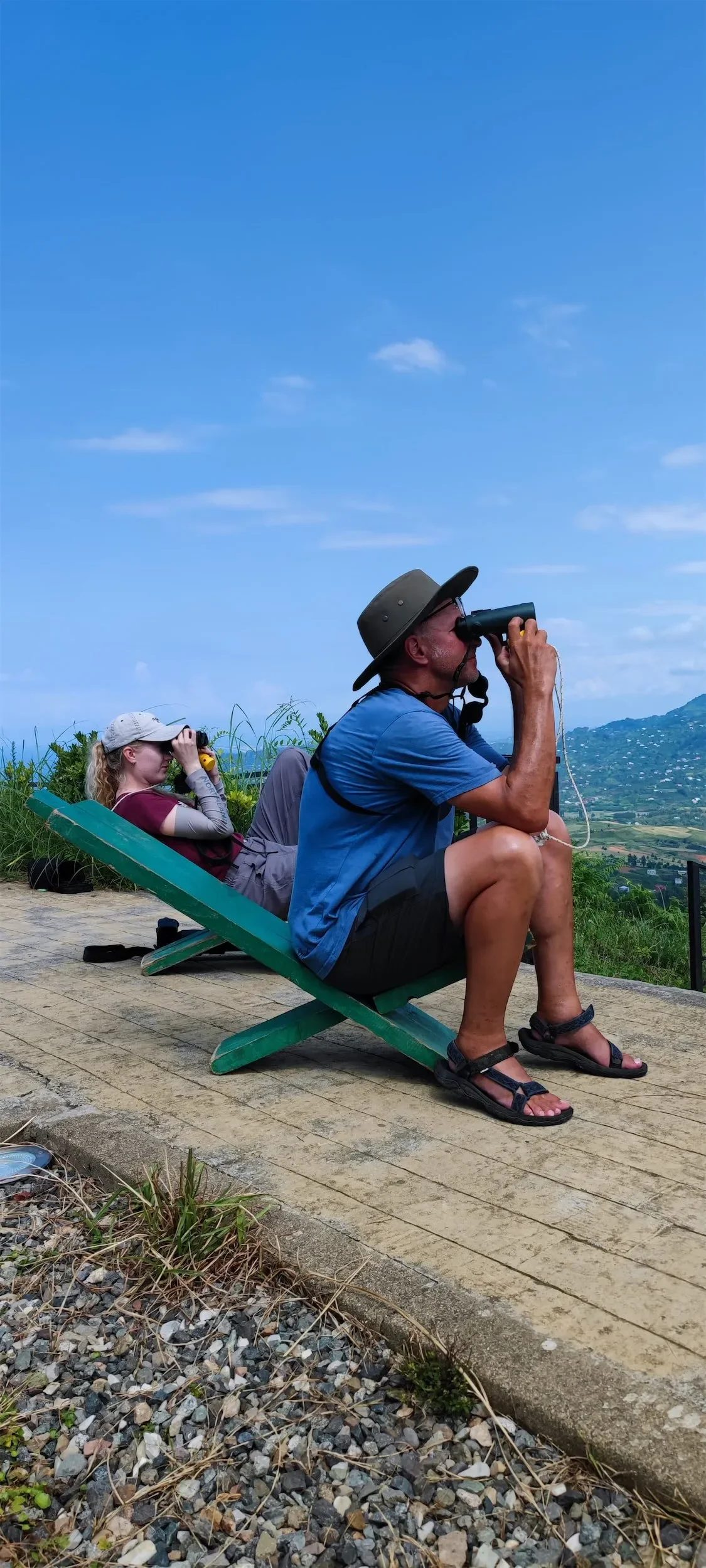 Behind-the-scenes photo from the 2024 Batumi Raptor Count autumn season