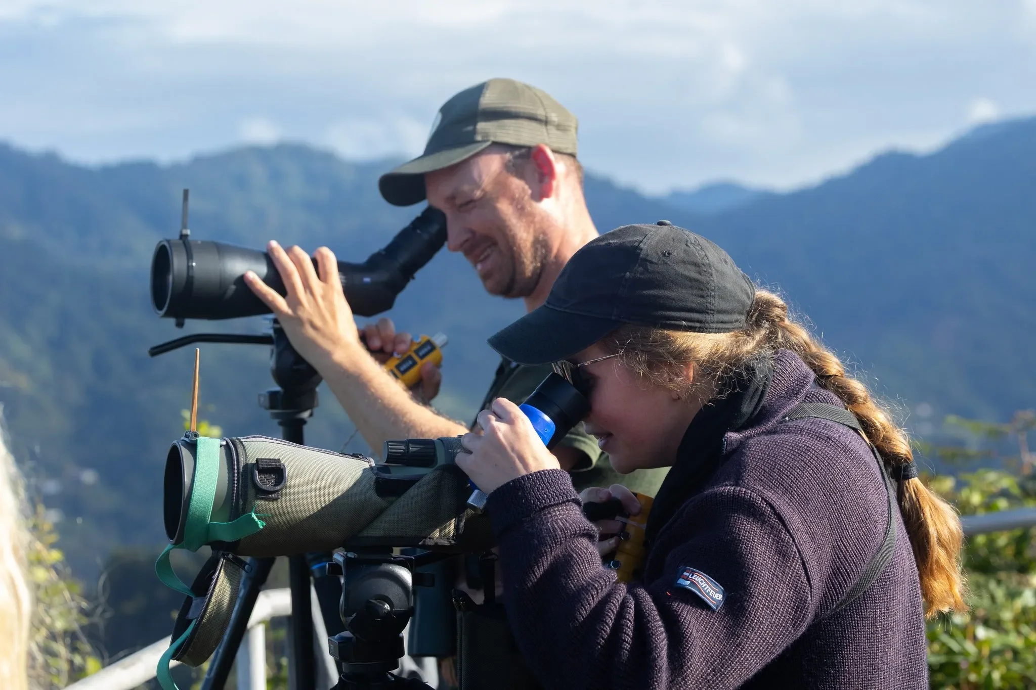 Behind-the-scenes photo from the 2025 Batumi Raptor Count autumn season