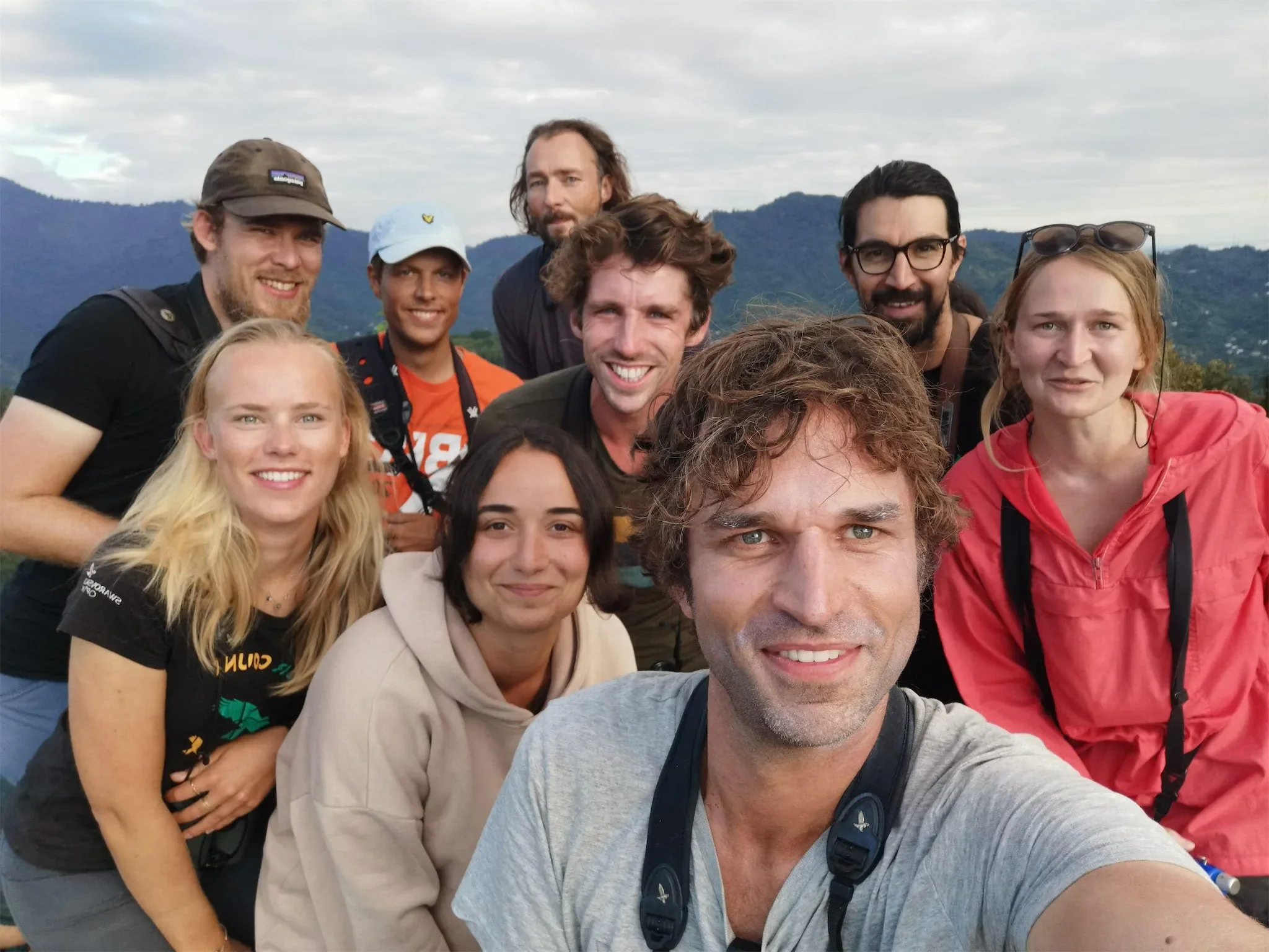 Behind-the-scenes photo from the 2021 Batumi Raptor Count autumn season