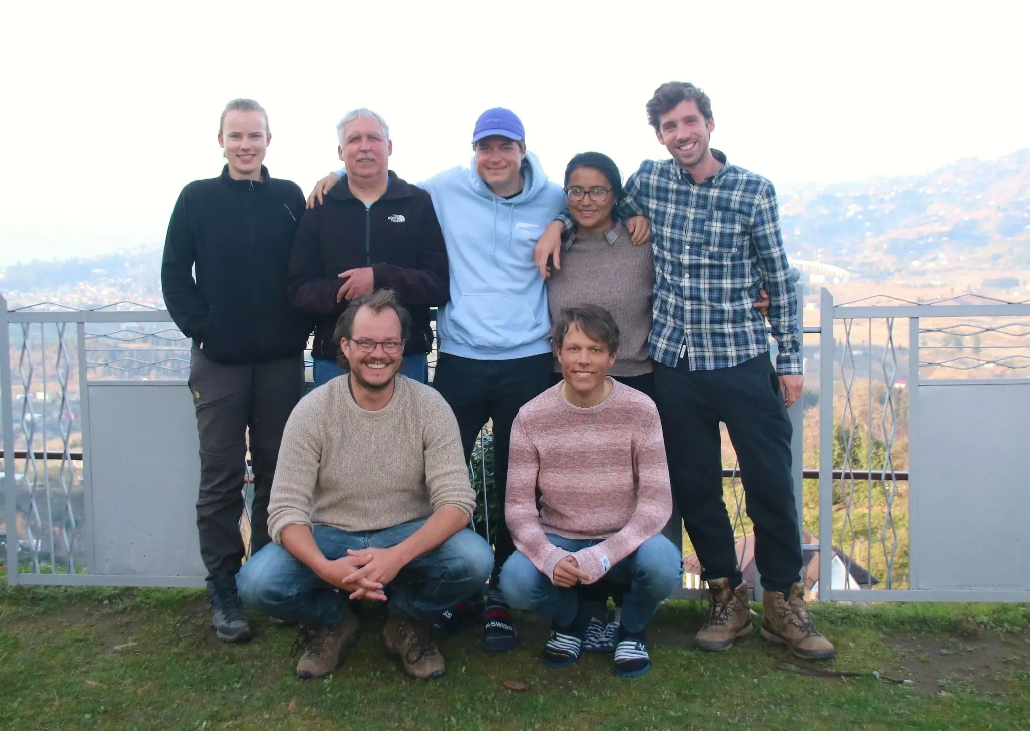 Part of the spring count team gathered at the station