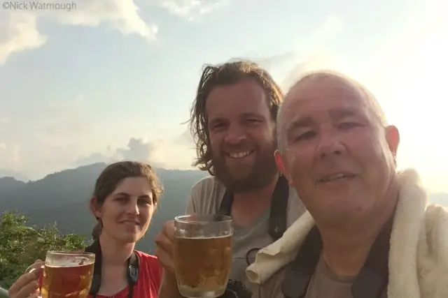 Behind-the-scenes photo from the 2018 Batumi Raptor Count autumn season