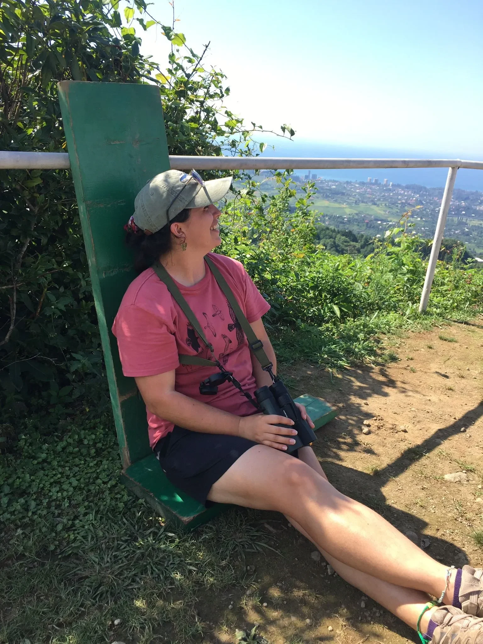 Behind-the-scenes photo from the 2023 Batumi Raptor Count autumn season