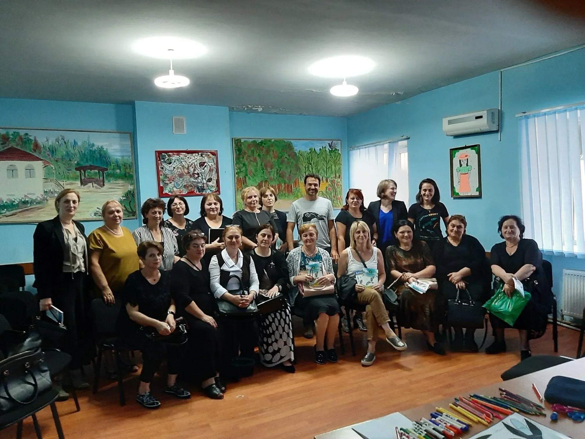 The team of biology teachers participating in the workshops