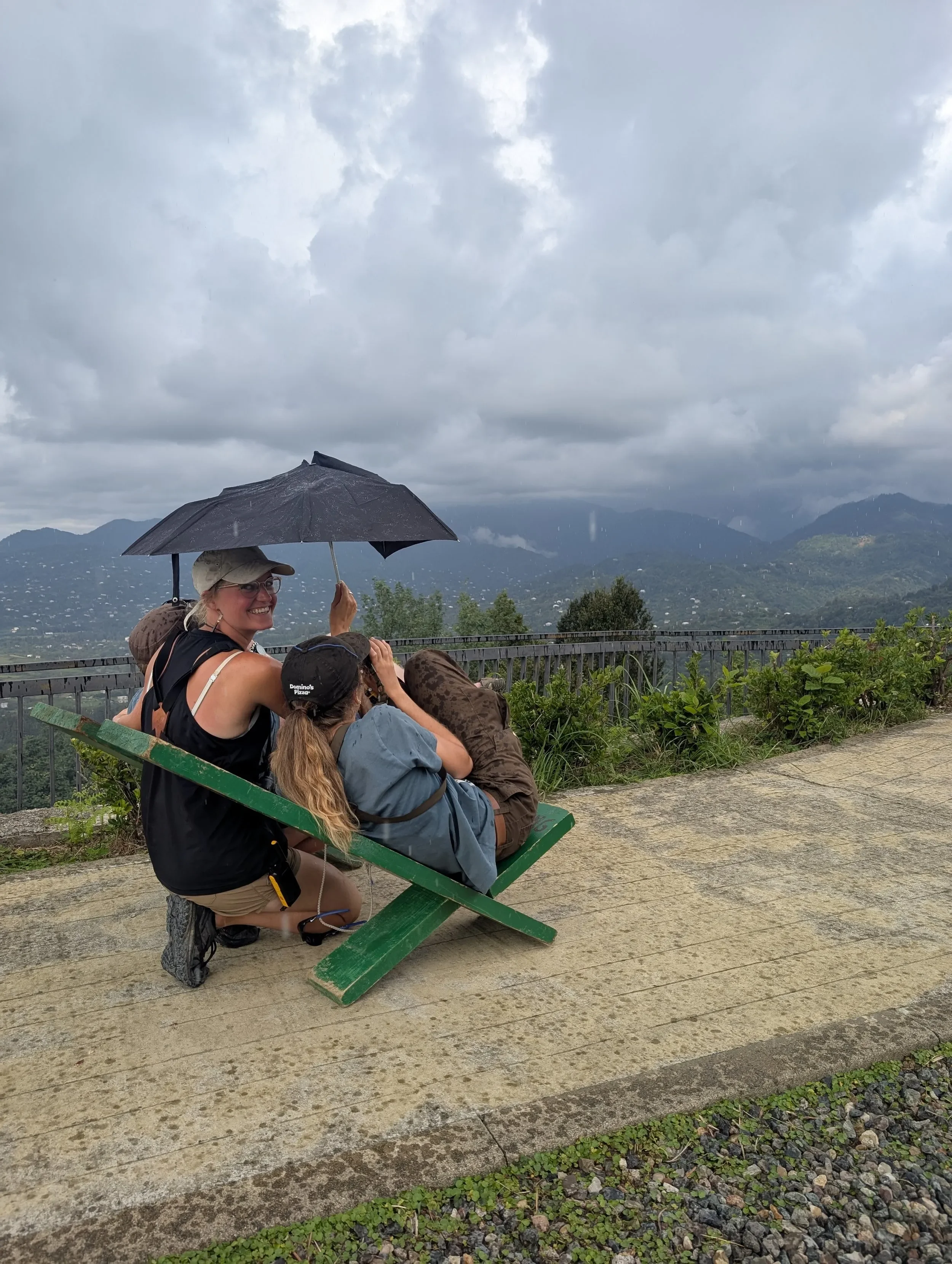 Behind-the-scenes photo from the 2025 Batumi Raptor Count autumn season