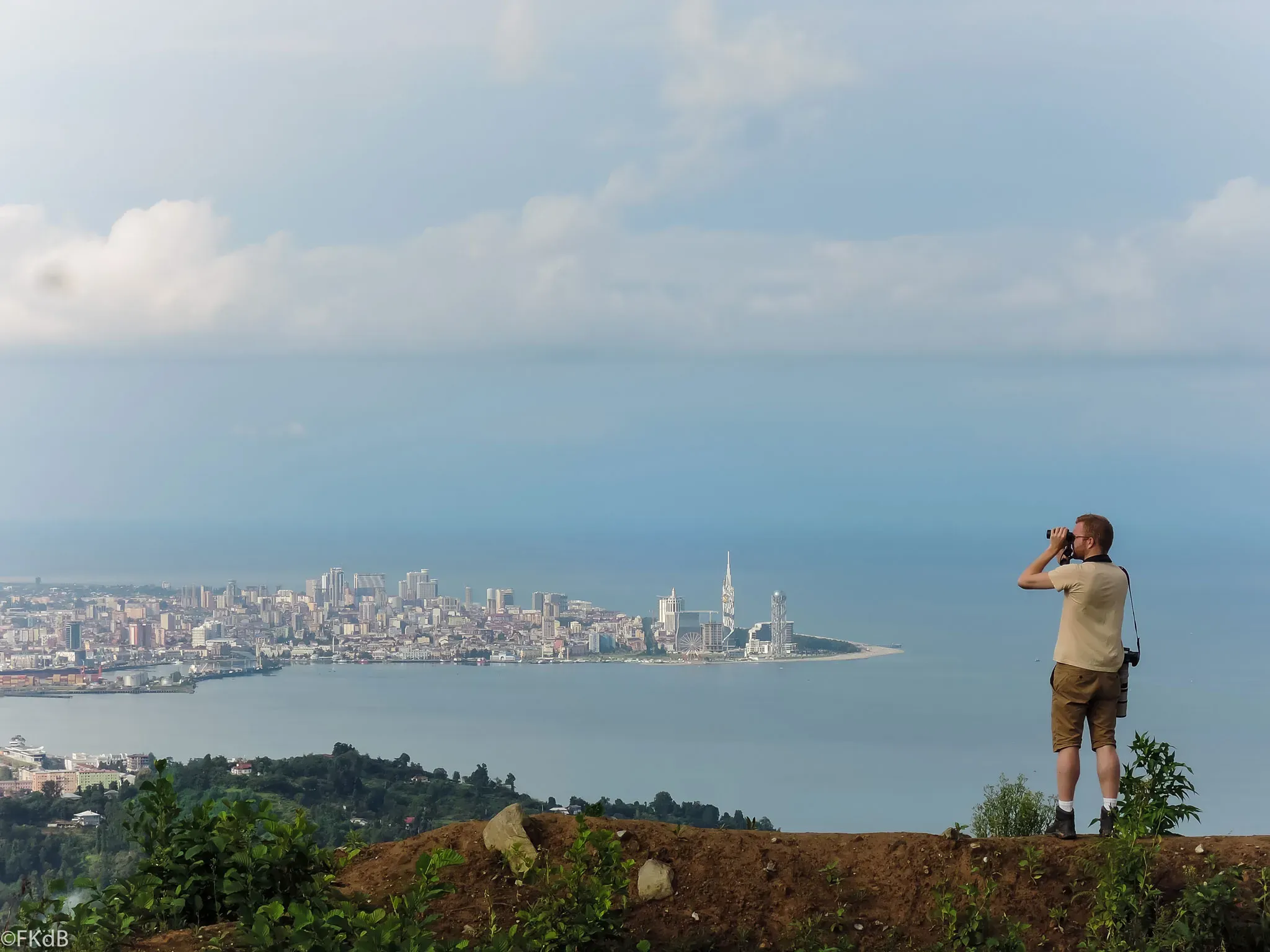 The Batumi seaside boulevard and Black Sea coastline
