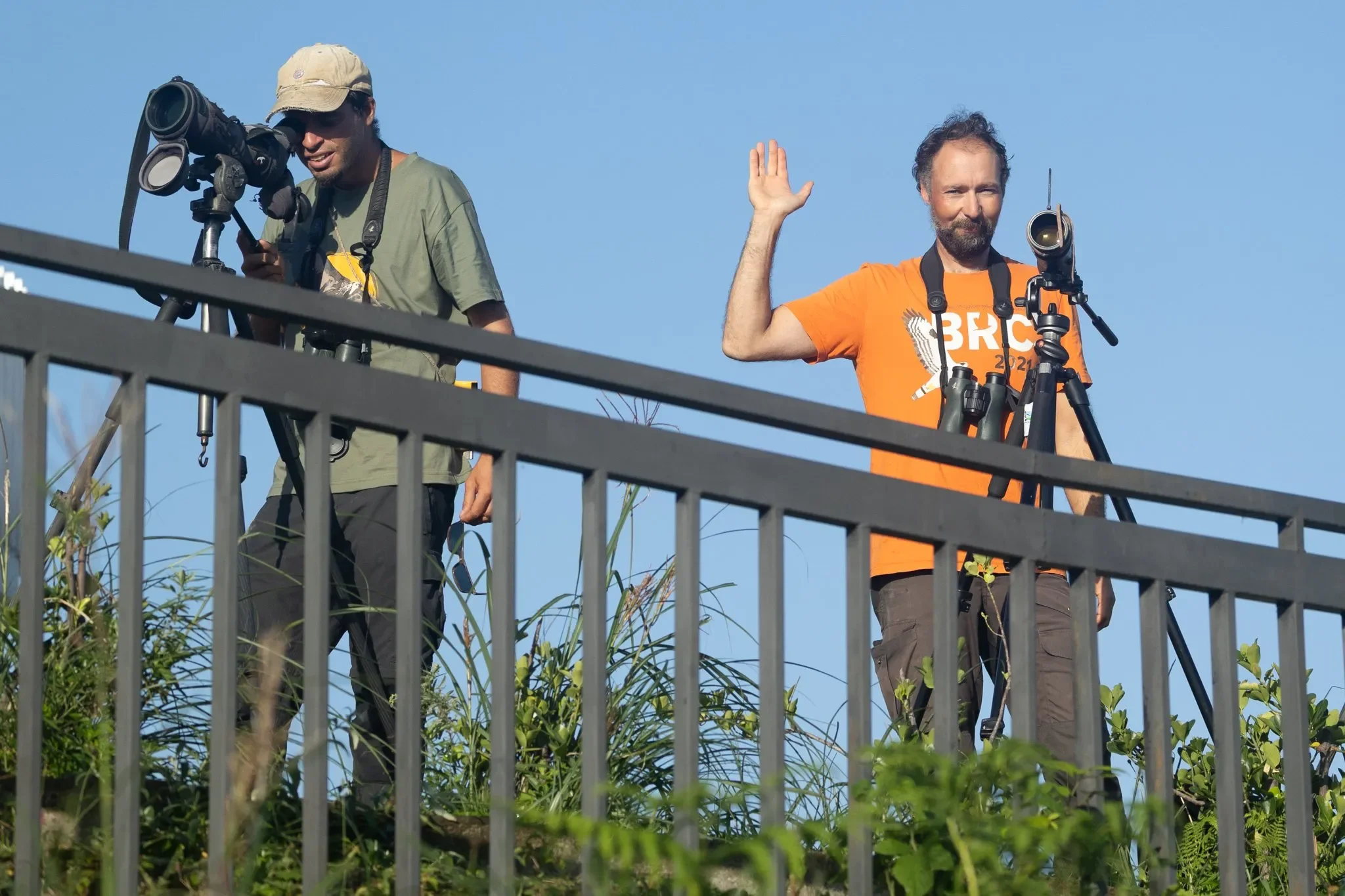 Behind-the-scenes photo from the 2025 Batumi Raptor Count autumn season
