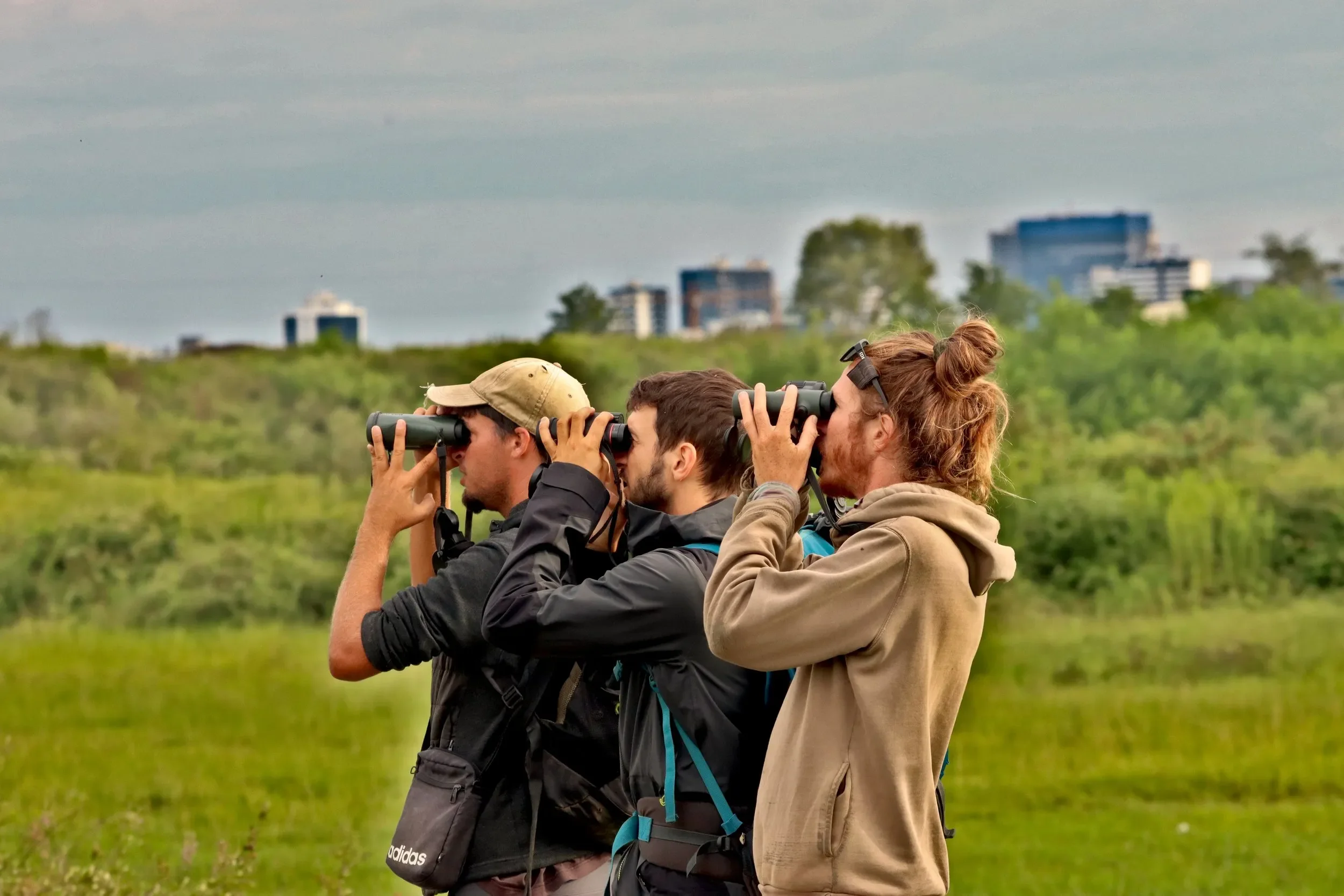 Behind-the-scenes photo from the 2025 Batumi Raptor Count autumn season