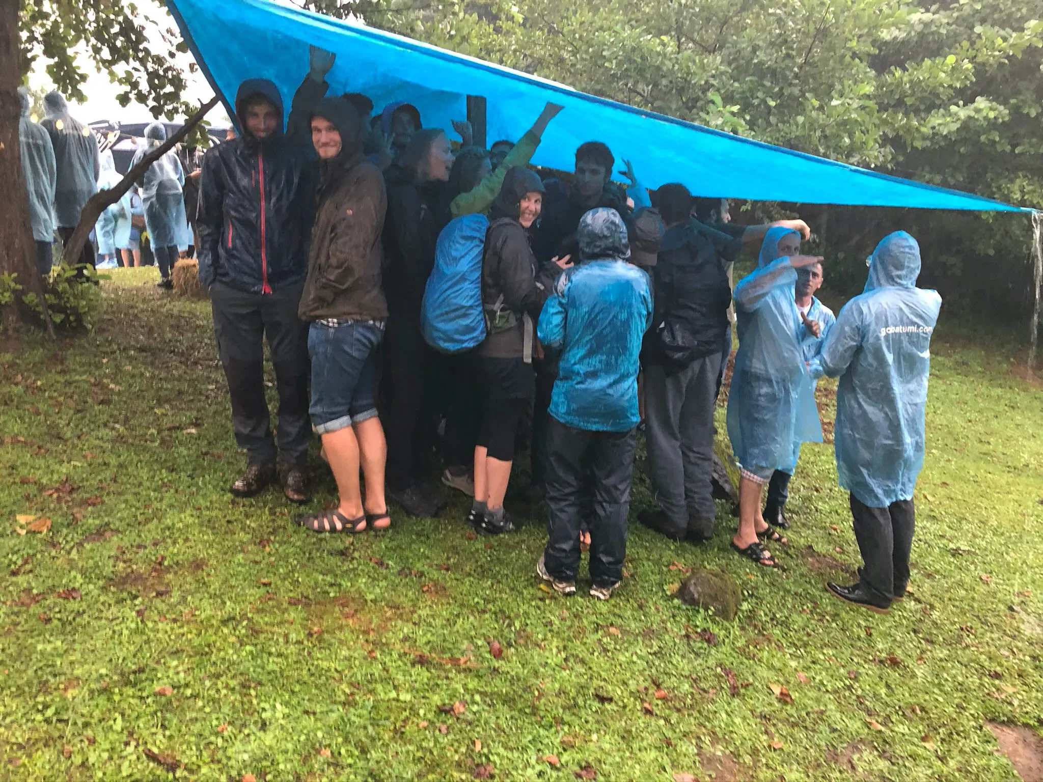 Behind-the-scenes photo from the 2019 Batumi Raptor Count autumn season