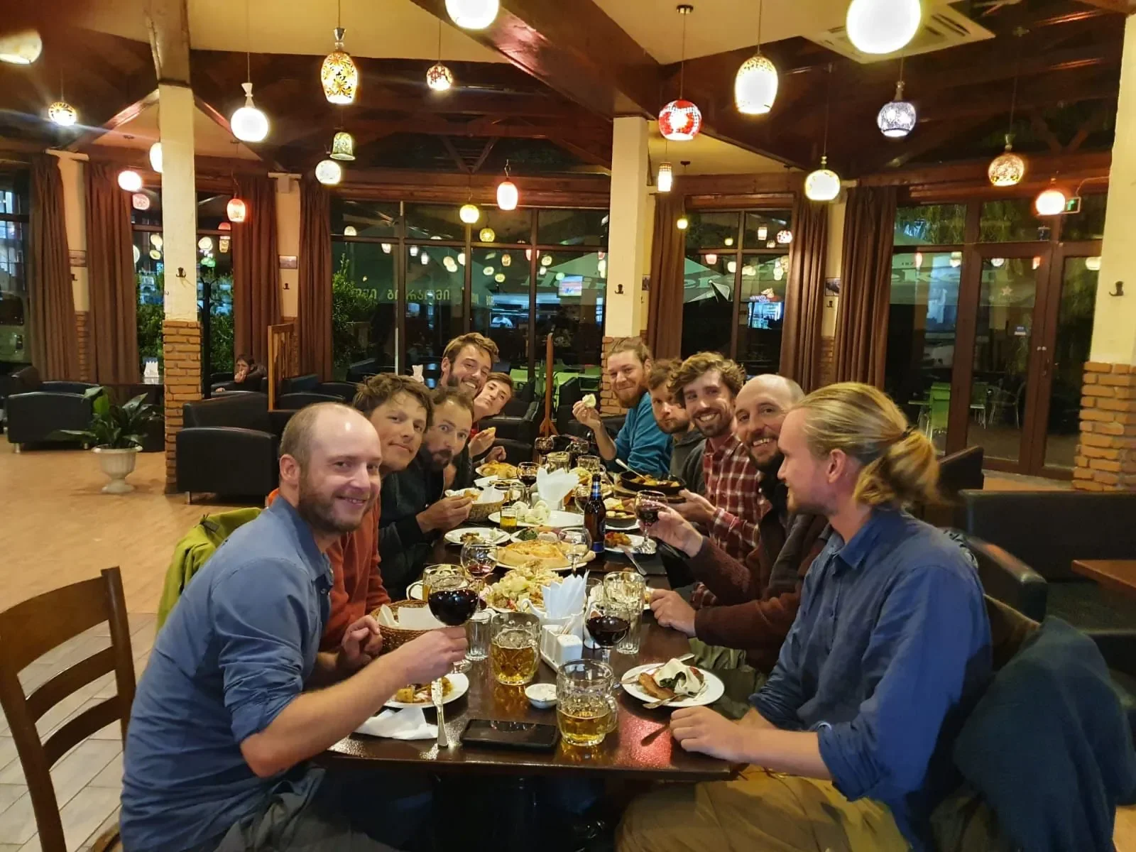 Behind-the-scenes photo from the 2022 Batumi Raptor Count autumn season