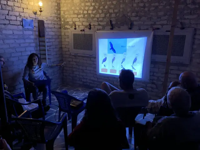 Behind-the-scenes photo from the 2018 Batumi Raptor Count autumn season