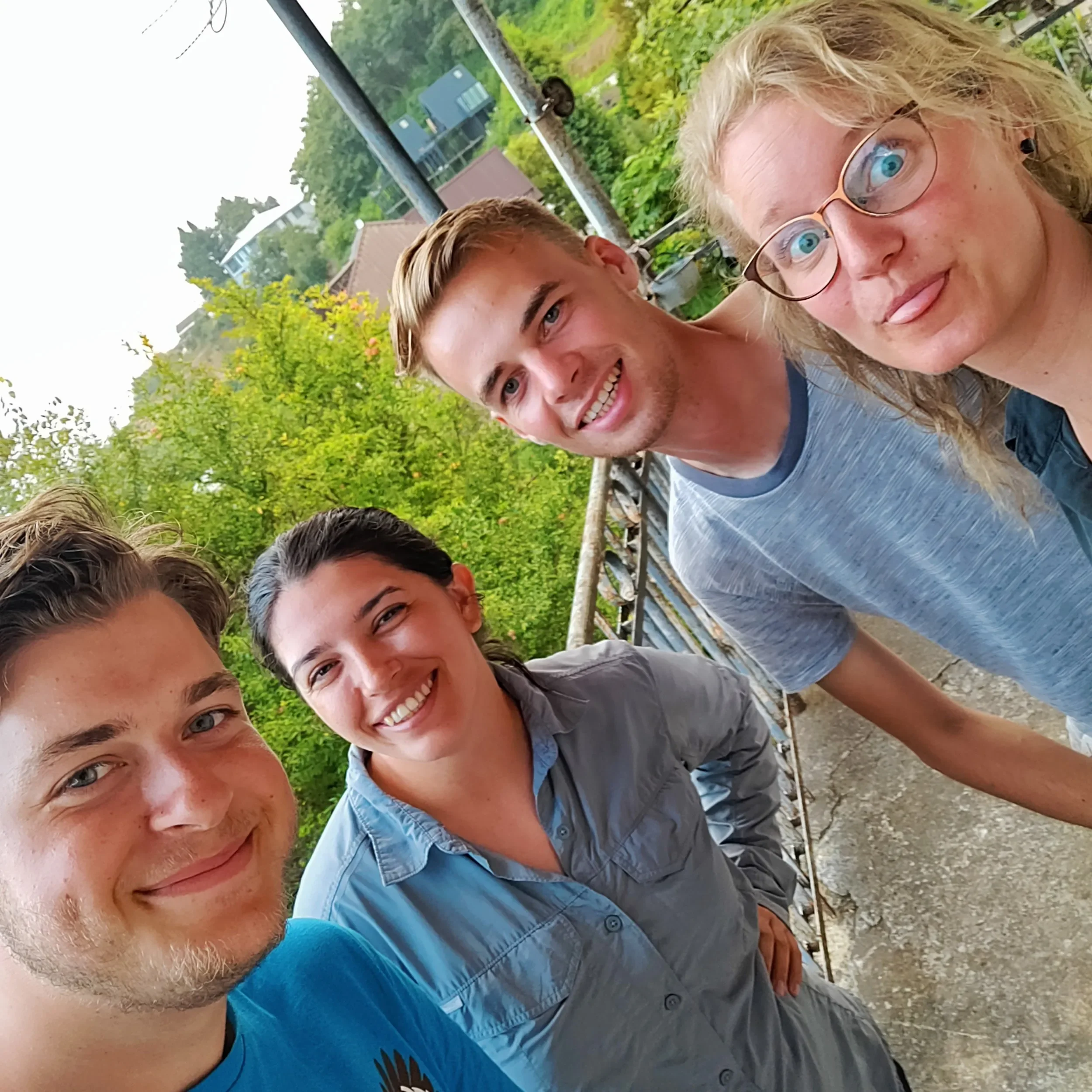 Behind-the-scenes photo from the 2023 Batumi Raptor Count autumn season