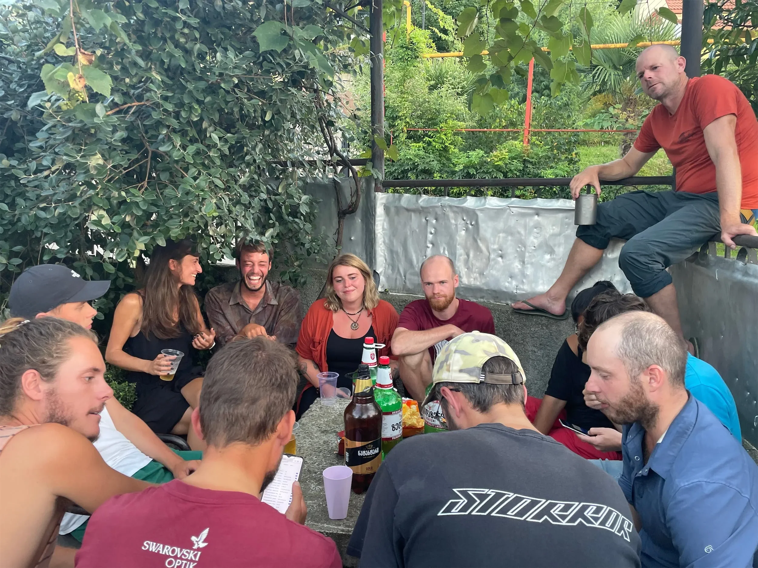 Behind-the-scenes photo from the 2022 Batumi Raptor Count autumn season
