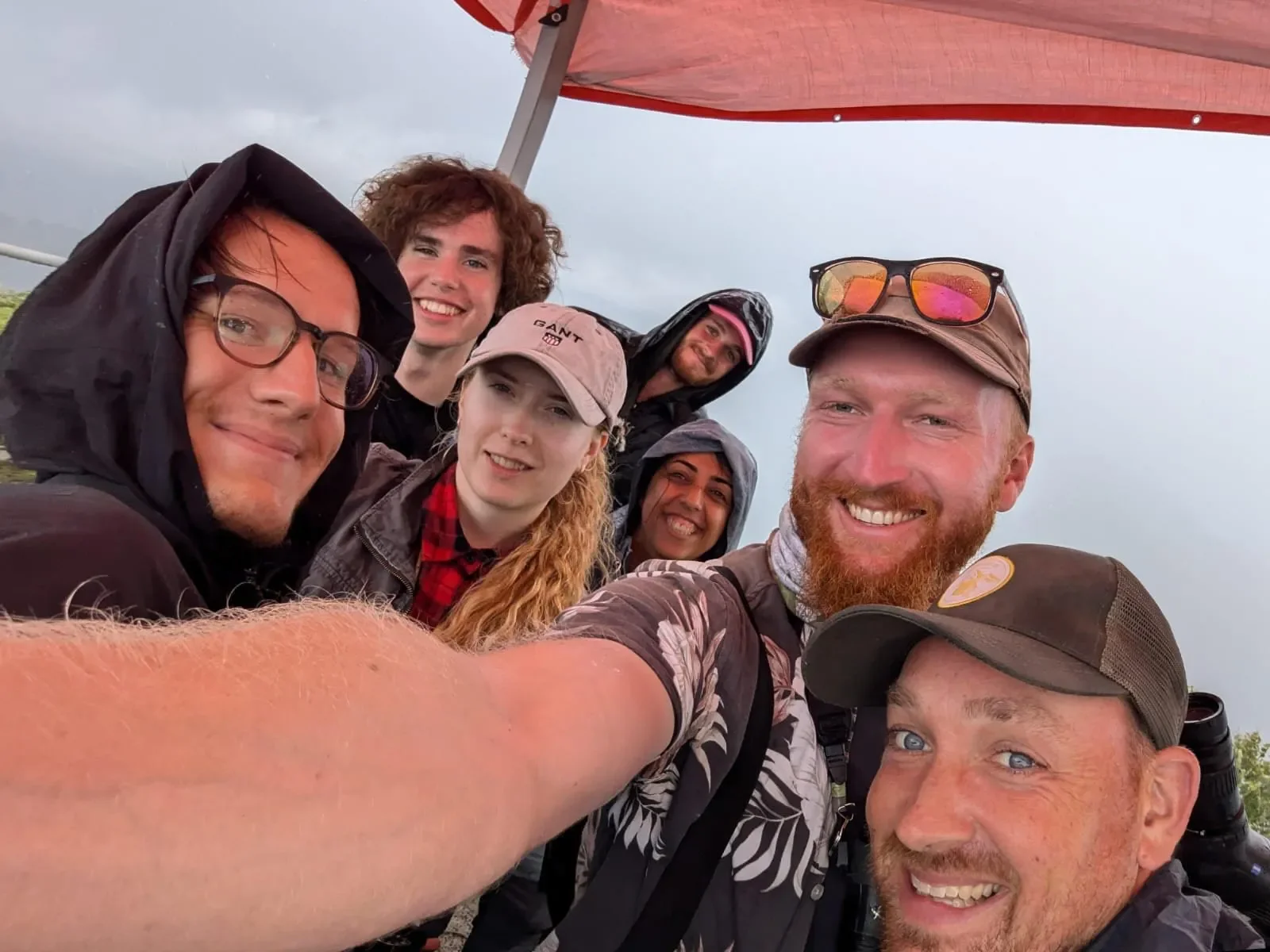 Behind-the-scenes photo from the 2024 Batumi Raptor Count autumn season
