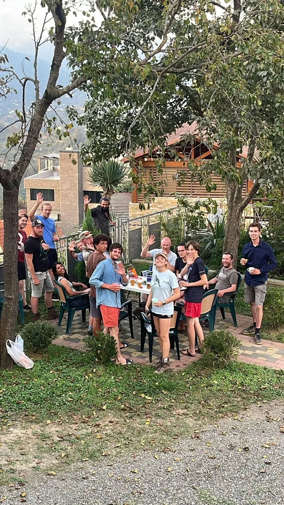 Behind-the-scenes photo from the 2024 Batumi Raptor Count autumn season