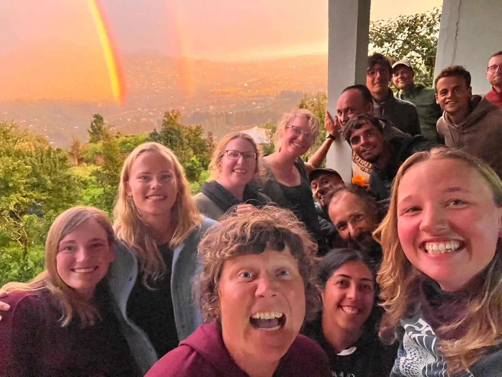 Behind-the-scenes photo from the 2025 Batumi Raptor Count autumn season