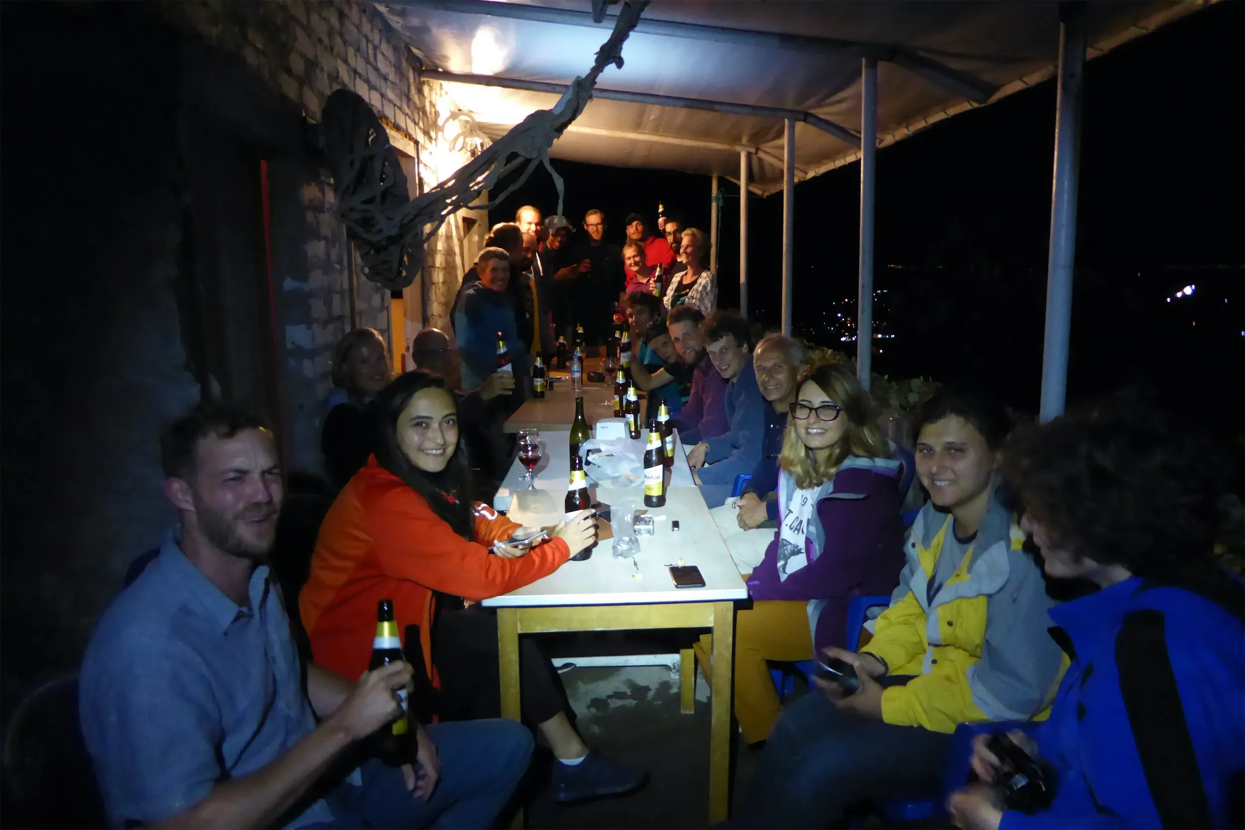 Behind-the-scenes photo from the 2019 Batumi Raptor Count autumn season