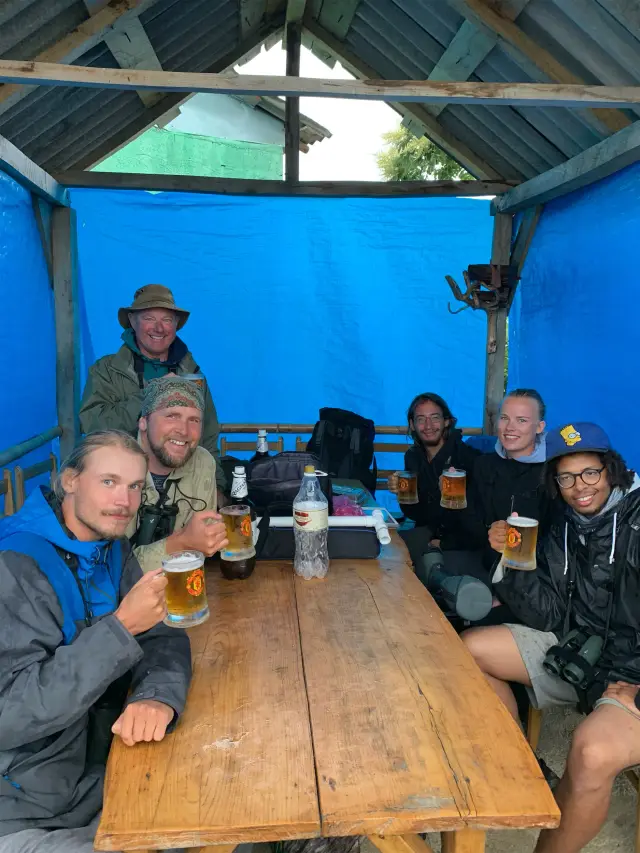 Behind-the-scenes photo from the 2019 Batumi Raptor Count autumn season