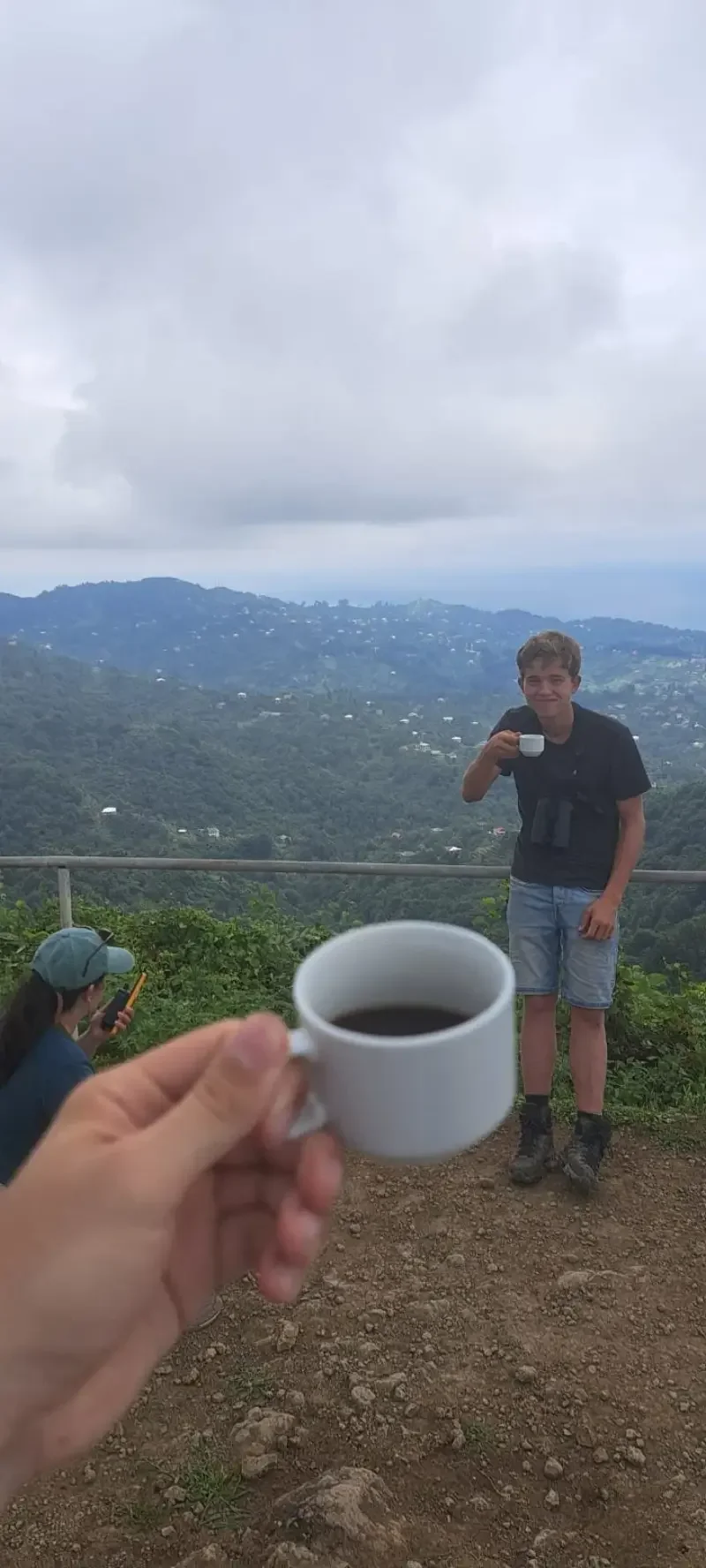Behind-the-scenes photo from the 2023 Batumi Raptor Count autumn season
