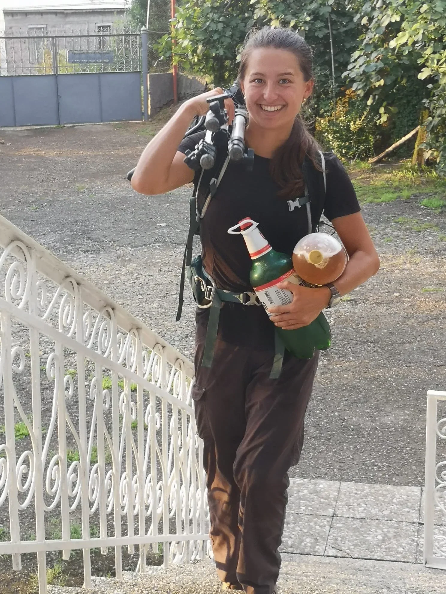 Behind-the-scenes photo from the 2023 Batumi Raptor Count autumn season