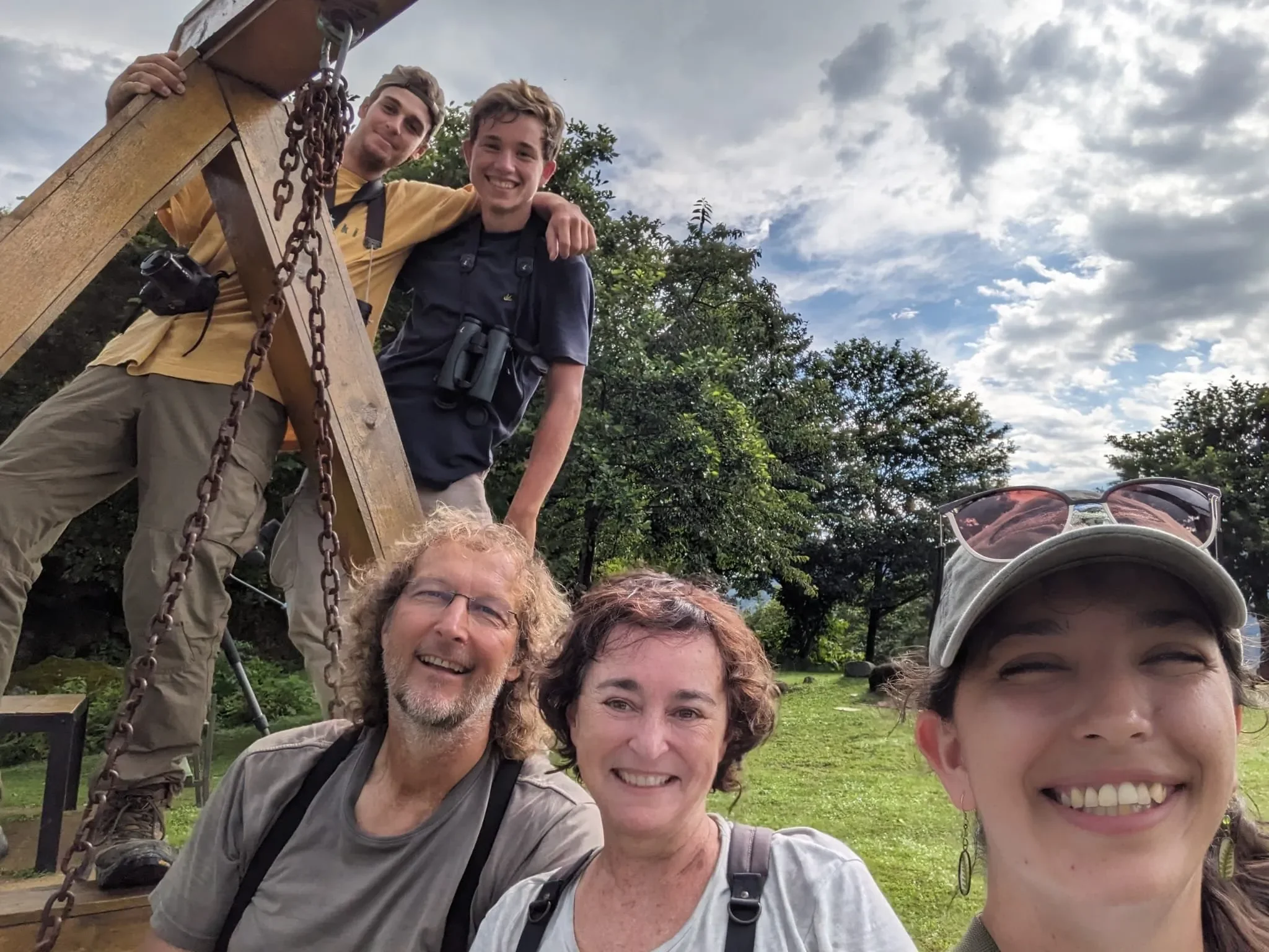 Behind-the-scenes photo from the 2023 Batumi Raptor Count autumn season