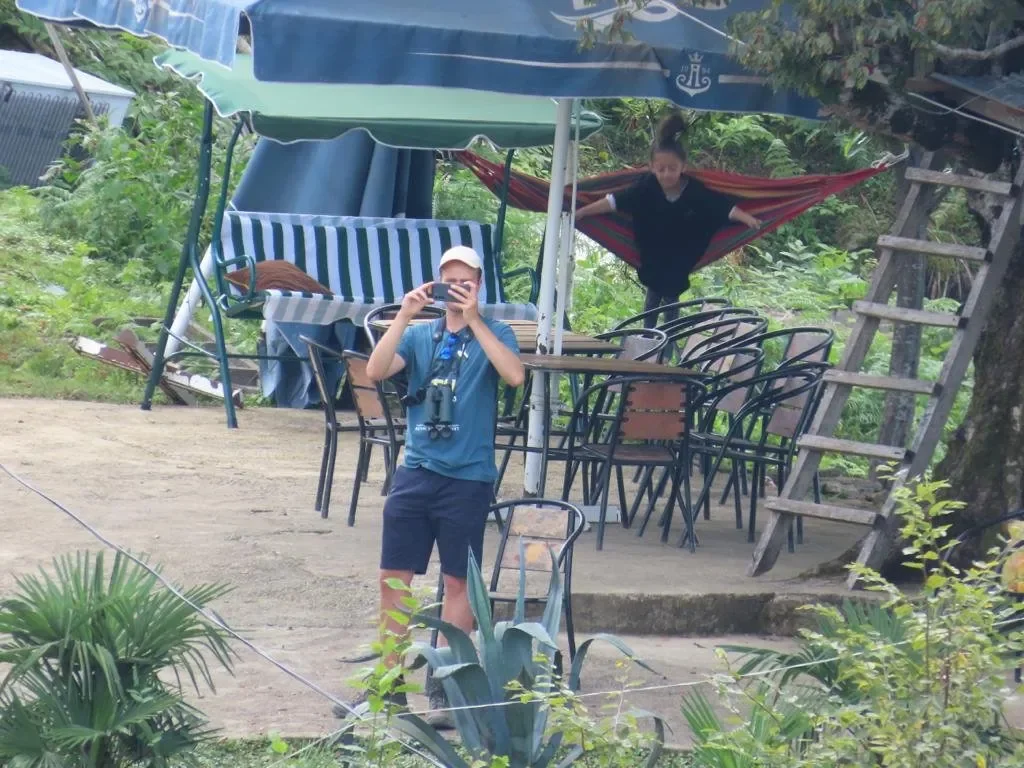 Behind-the-scenes photo from the 2023 Batumi Raptor Count autumn season