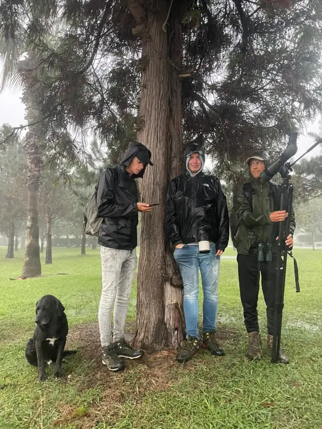 Behind-the-scenes photo from the 2023 Batumi Raptor Count autumn season