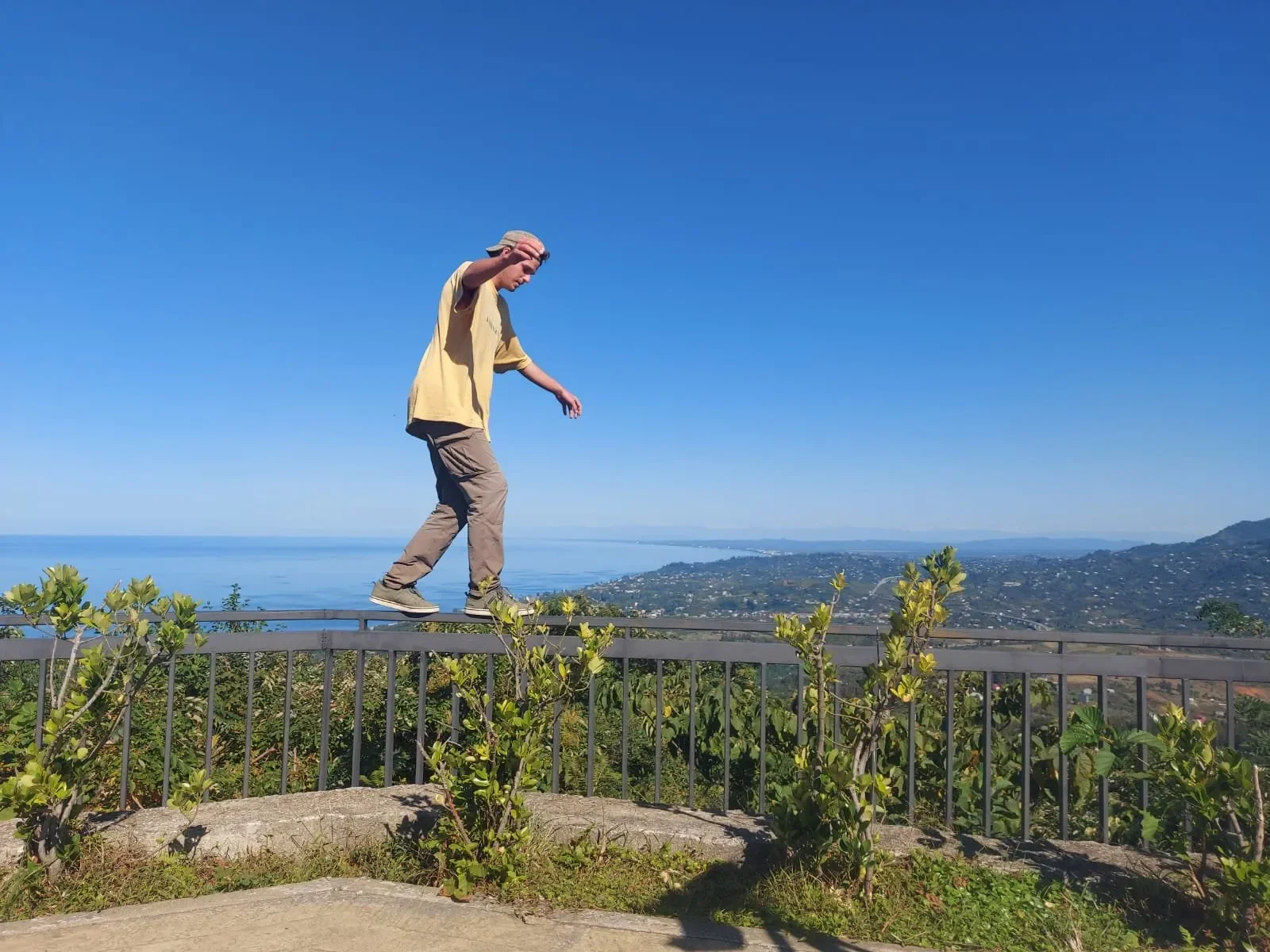 Behind-the-scenes photo from the 2023 Batumi Raptor Count autumn season