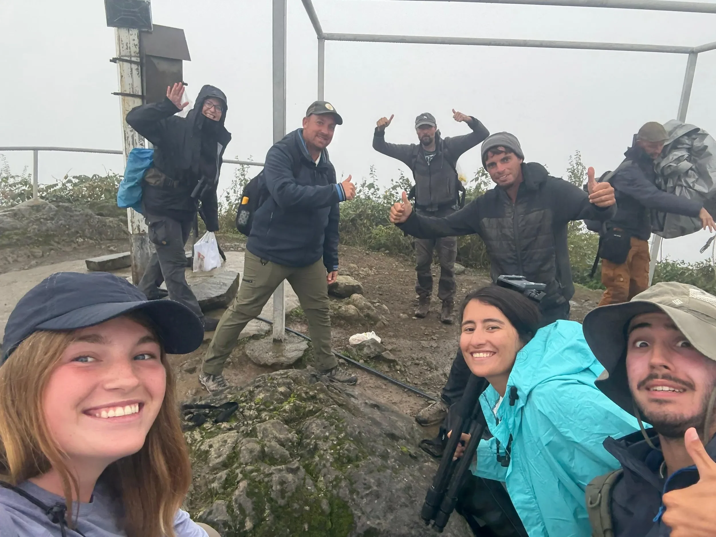 Behind-the-scenes photo from the 2025 Batumi Raptor Count autumn season