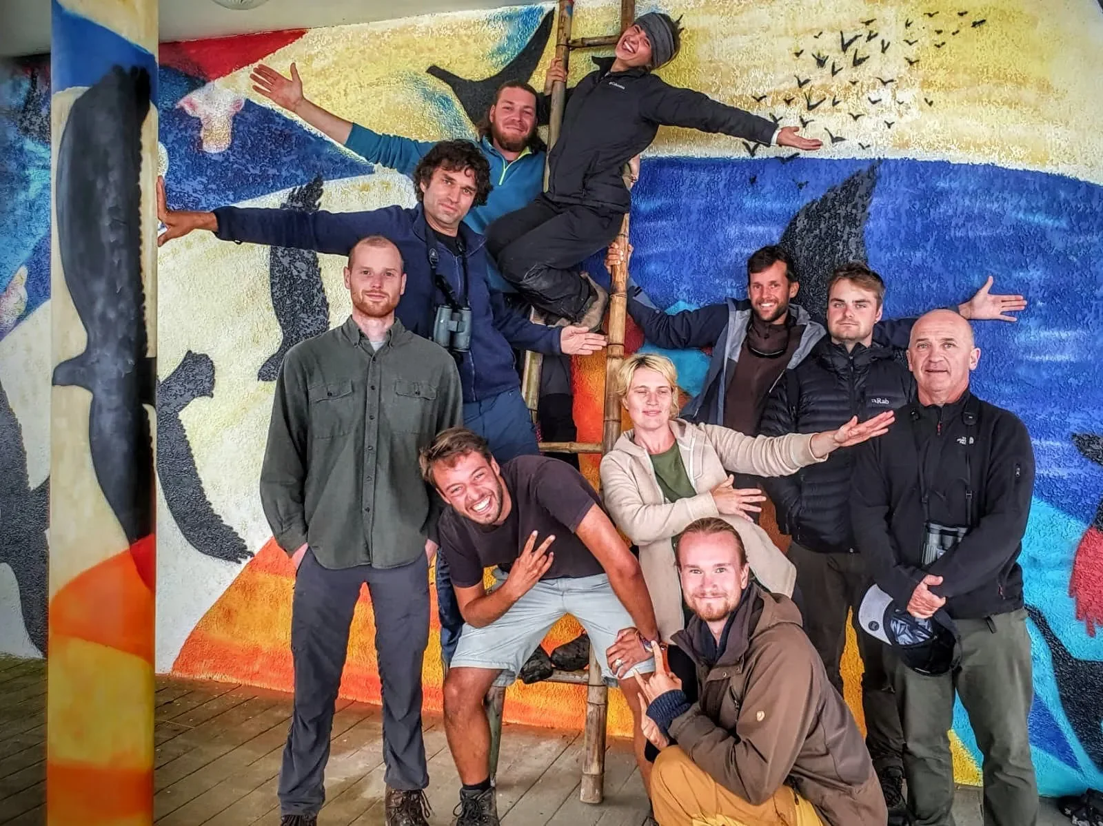 Behind-the-scenes photo from the 2022 Batumi Raptor Count autumn season