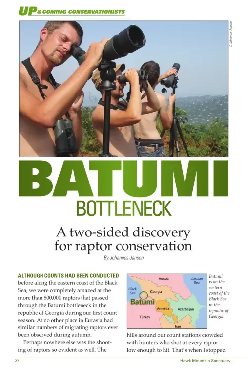 First page of “Batumi Bottleneck: 2-sided discovery for raptor conservation”
